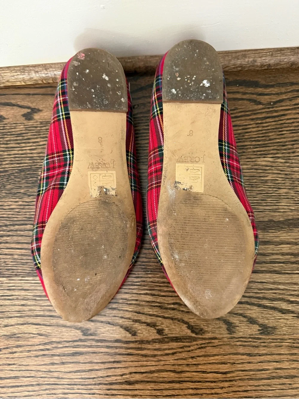 J. Crew Red Plaid Women's Loafers